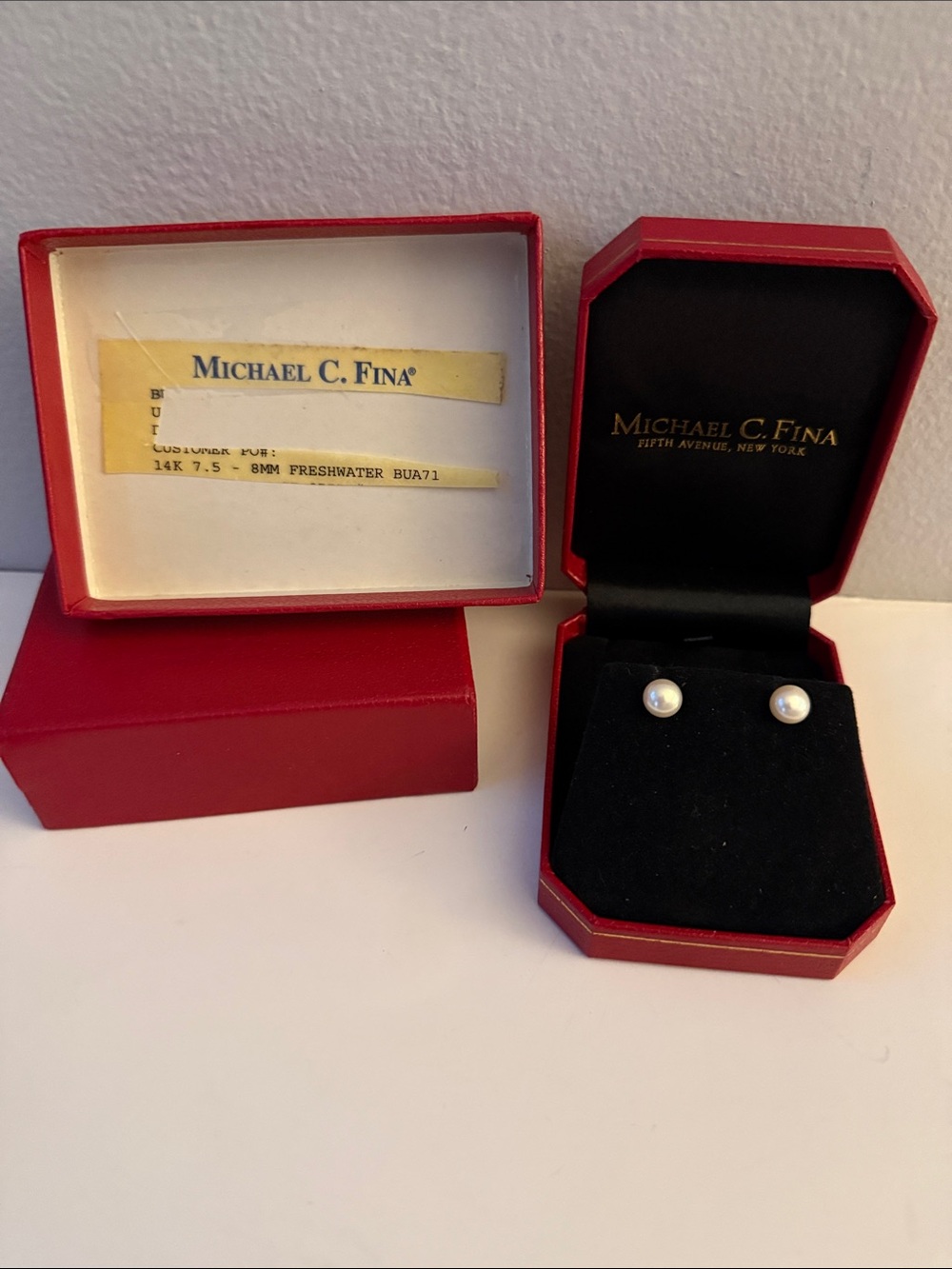 Michael C. Fina Pearl Stud Earrings